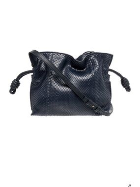 Navy Snake/Lizard Loewe Flamenco Mini Bag 2023